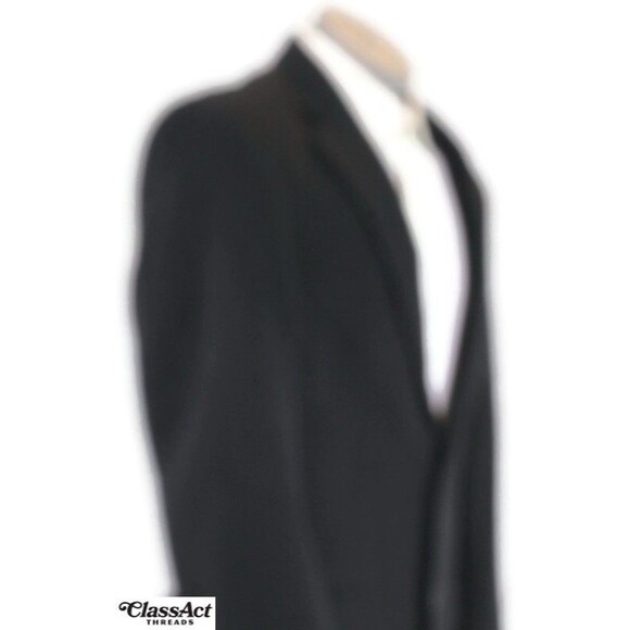 Jos A Bank Sport Coat Mens Black Camel Hair Tailor Fit Blazer Jacket 2 Btn 40L - Picture 3 of 9